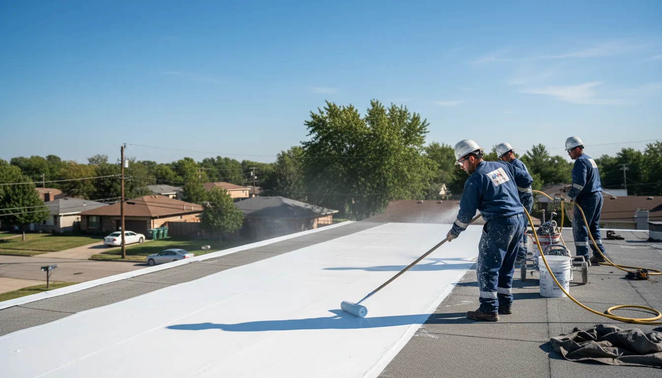 Commercial roof coating in Floral, AR near me